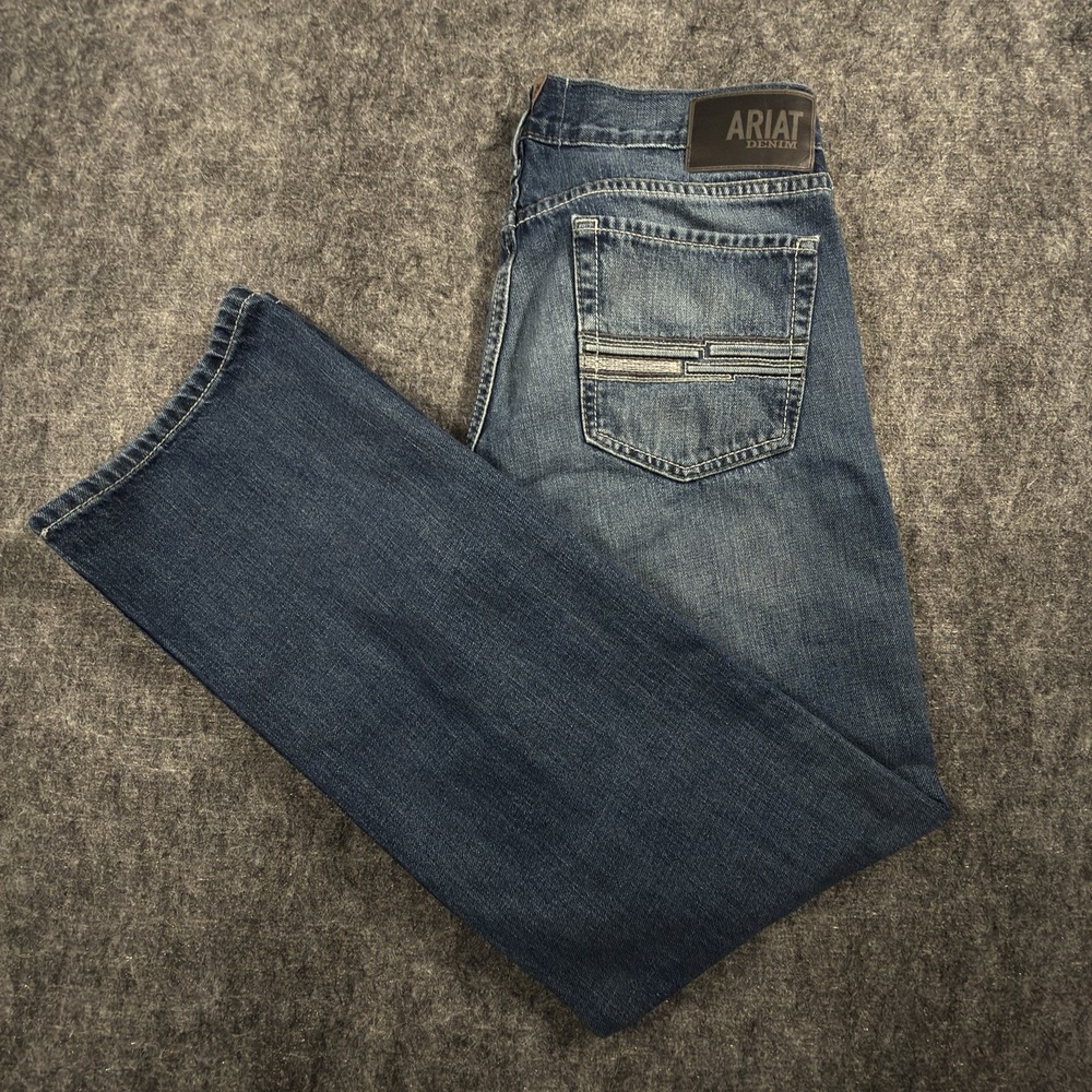 Ariat M7 Griffen Jeans Mens 34x32 Blue Slim Fit Straight Leg Brighton 10044378